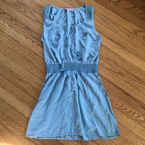 Calypso St. Barth Blue Silk Boho Dress sz Med